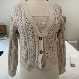Jessica Simpson Cream Knit Cardigan Sweater